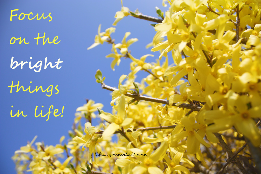 Focus on the bright things in life!